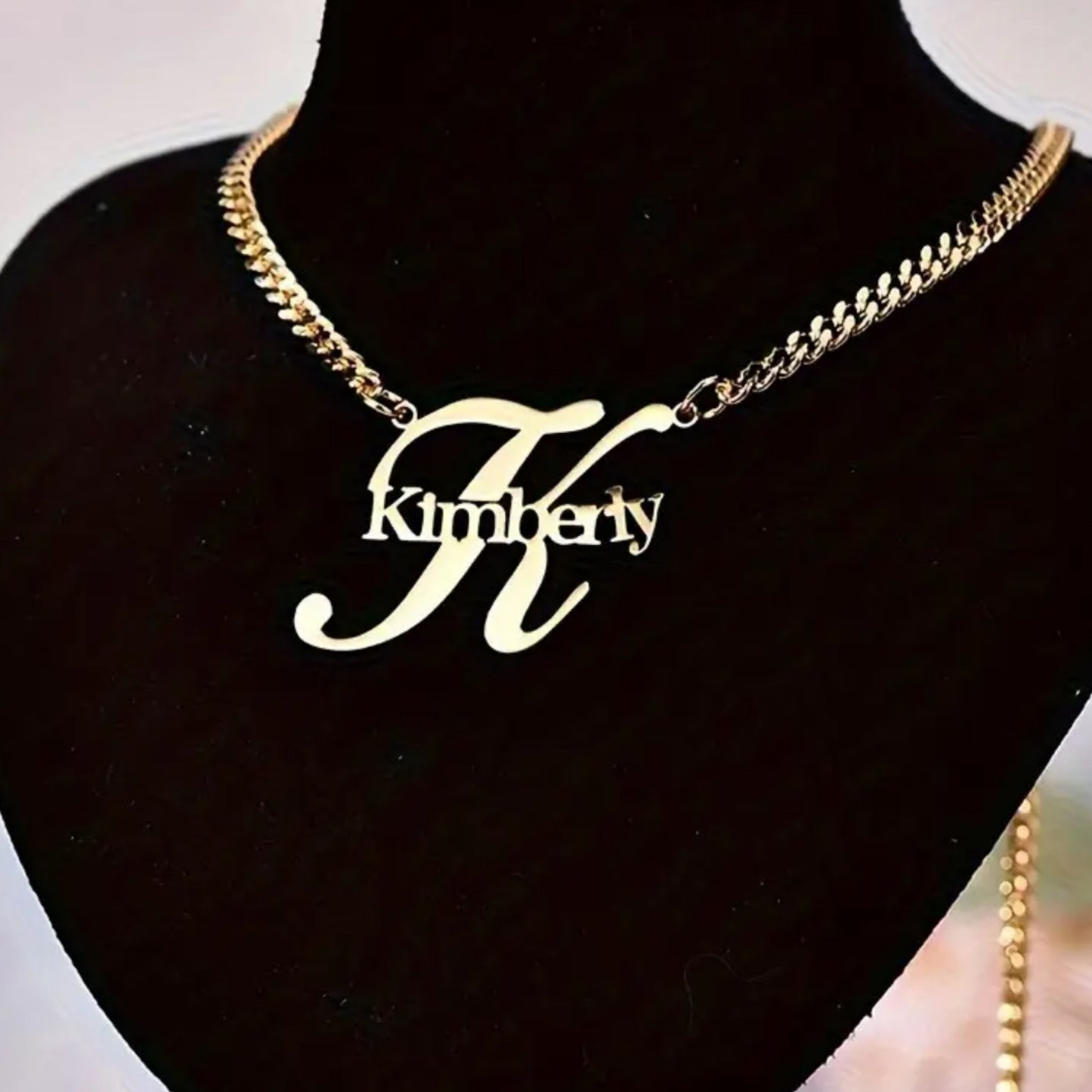 Initial with Name Necklace