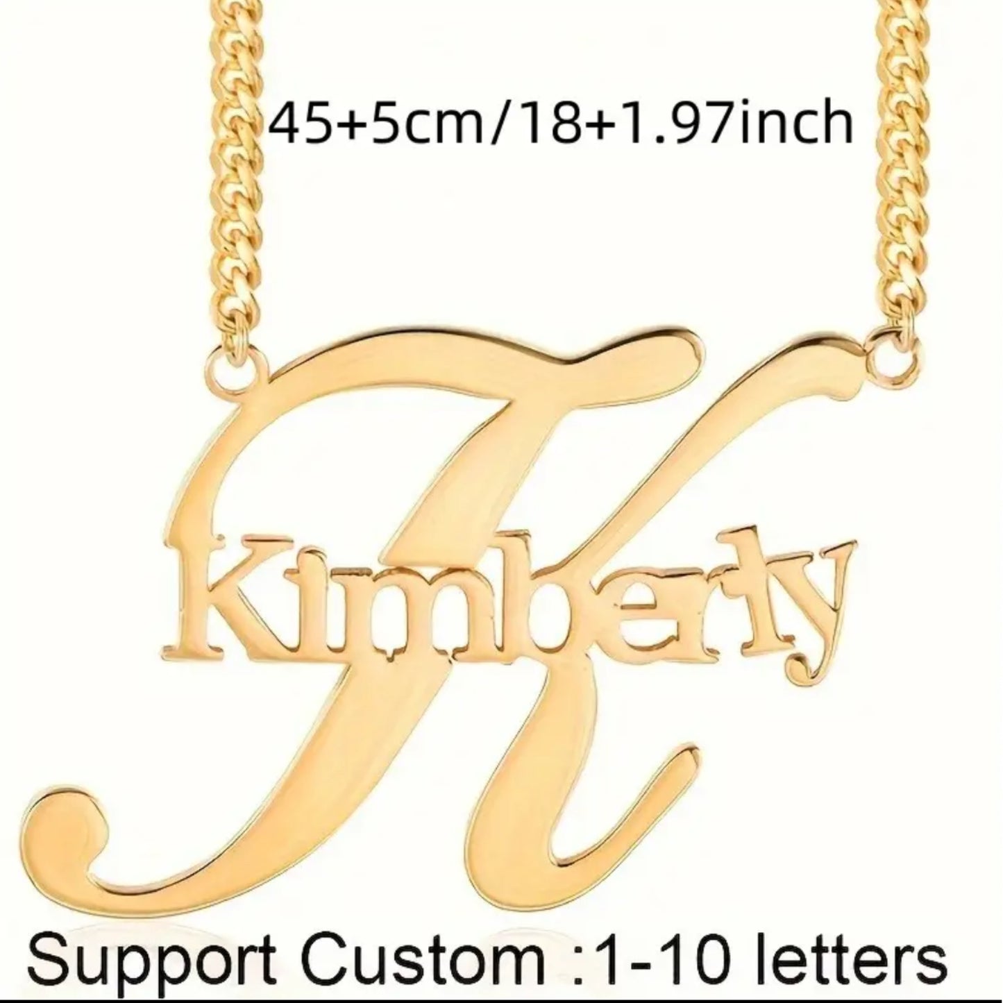 Initial with Name Necklace